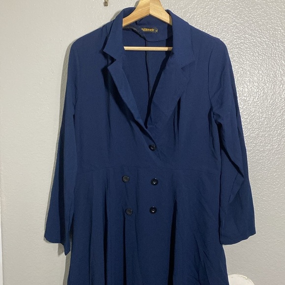Reborn Navy Blue Causal Dress - Picture 3 of 6